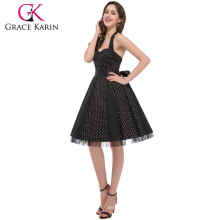 Grace Karin Halter Polka Dots Cotton Cheap Vintage Retro Dress CL006090--1